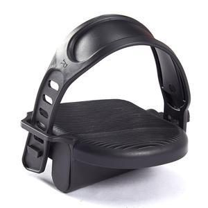 Pedales para <span class=keywords><strong>Bicicleta</strong></span> de Ejercicio en Interiores, BMX, MTB, Correa de PVC, Rodamiento de Bolas de 9/16'', Antideslizantes, Duraderos, de Plástico de Seguridad, Color Negro - Product Image 2