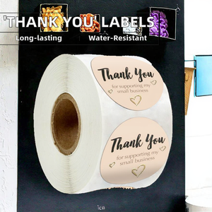 Wholesale Durable 'Thank You' Adhesive Sticker Art Decorative Packaging Labels for Gifts Crafts Elegant Craft Packaging - Product Image 2