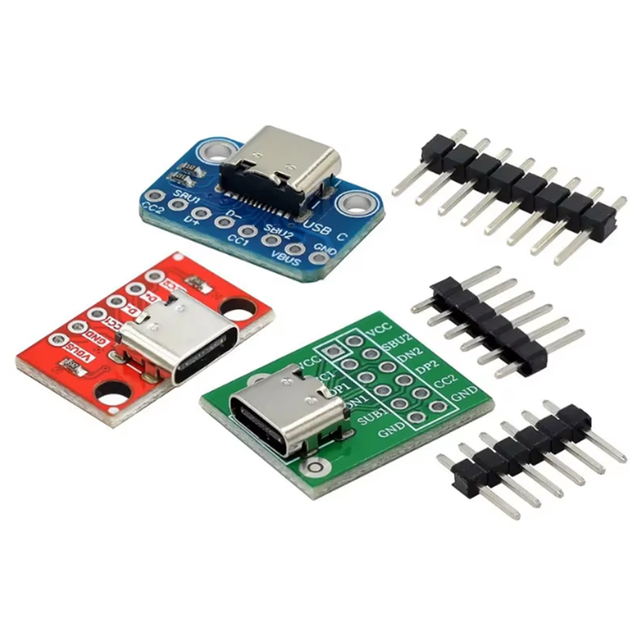 1/5pcs TYPE-C Female Test Board USB3.1 16P to 2.54 High Current Power Adapter Board Module TYPE-C USB Adapter Pin