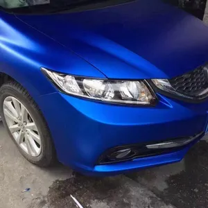Emballage vinylique <span class=keywords><strong>mat</strong></span> métallique <span class=keywords><strong>bleu</strong></span> de haute qualité, sans bulles d'air, pour couverture/revêtement de voiture, autocollant - Product Image 1