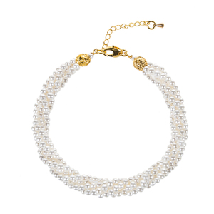 Pulsera Elegante de Perlas Naturalmente Retorcidas de 4 Filas WENCHI TWB806 - Product Image 6