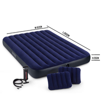 INTEX Tragbares leichtes Luftbett-Set mit Handpumpe und Kissen Aufblasbare Matratze Outdoor Camping Wohn möbel Verwendung