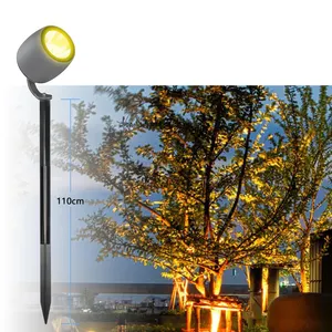 Luz LED para césped y jardín de 10W con soporte de punta, resistente al agua, IP65, camino giratorio, 12V AC, foco COB, luz de punto de árbol de paisaje al aire libre