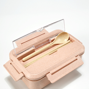 Aohea rơm lúa mì nguyên liệu thực phẩm container với điện thoại di động chủ nhựa Bento Hộp Ăn Trưa - Product Image 4