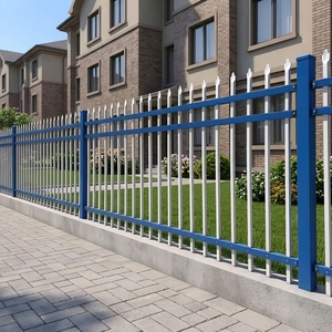 Clôture de sécurité en acier galvanisé à chaud, revêtement poudré, anti-rouille, anti-escalade, couleurs personnalisables, clôtures extérieures pour villas - Product Image 1