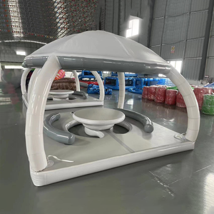 Muelle inflable Plataforma flotante Entretenimiento acuático Balsa Sombrilla Ocio Aqua Cabanas Muelle Inflable Isla flotante Tienda - Product Image 1