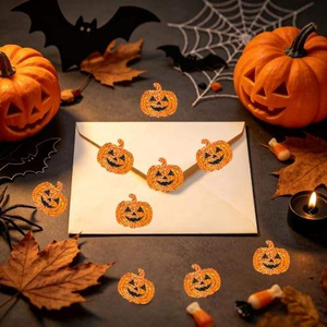 <b>Halloween</b> Laser Pumpkin Labels From ODM/OEM for Holiday Celebrations Party Decorations and Sealing <b>Stickers</b> - Product Image 5