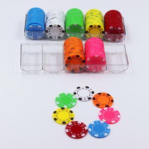 Jetons de poker en plastique personnalisés en gros - Jetons de jeu vierges colorés pour les jeux de casino Texas Hold'em - Product Image 5