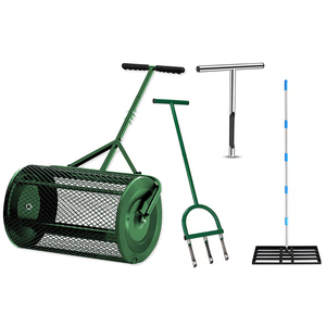 Kit de compost Vertak, éparreur, fourche à dents creuses, <span class=keywords><strong>aérateur</strong></span>, sonde d'échantillonnage de sol, râteau à <span class=keywords><strong>gazon</strong></span>, ensemble d'outils manuels pour pelouse, plantes, ferme et jardin - Product Image 1