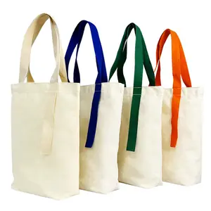 Wholesale organic full color logo printing cotton baby grocery custom canvas shopping tote bag