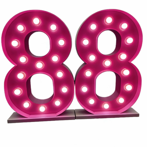 Lampes LED lumineuses en forme de chiffres et de lettres pour la décoration de fêtes d'<span class=keywords><strong>anniversaire</strong></span> - Product Image 4