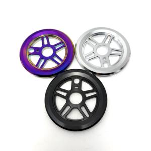 Plateau de chaîne de vélo double couche avec protection 25T 28T en alliage d'aluminium CNC, protège-<span class=keywords><strong>pignon</strong></span> BMX, noir, argent, coloré, pièces de vélo - Product Image 1