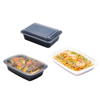 Boîte à repas jetable en plastique réutilisable en PP pour pizza et salade