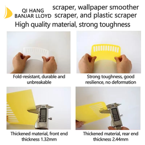 Herramienta de Limpieza de Ventanas de Vidrio, Adhesivo Flexible Amarillo para Pared de Automóvil, Espátula de Plástico, Espátula de Masilla, Plástico ABS - Product Image 5