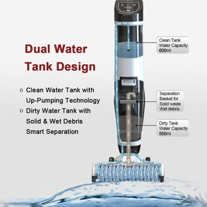 เครื่องดูดฝุ่นแบบเปียกและแห้งไร้สายอัจฉริยะขนาด250วัตต์เครื่องทำความสะอาดพรมและพื้นตรงแบบไร้ถุงใช้ในครัวเรือน - Product Image 4