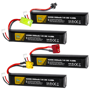 Fabbrica 452096 7.4V 2000mAh drone ai polimeri di litio celle agli ioni di litio a batteria <span class=keywords><strong>eva</strong></span> soft bullet toy gun - Product Image 6