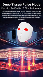 Masque facial laser 4D en silicone, appareil de rajeunissement de la peau pour la maison et le salon, avec télécommande et batterie 3000 mAh - Product Image 6