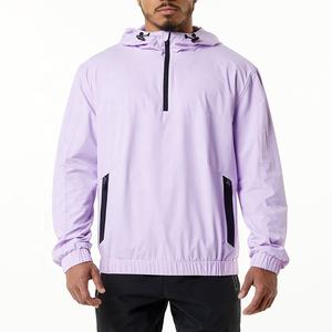 أزياء نصف سحاب اللياقة البدنية بارد فارغة ممارسة سترة واقية من الماء للرجال - Product Image 3