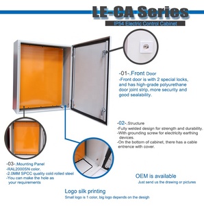 Gabinete de Red Integrado para Exteriores, Estándar IEC297-2, Acero Laminado en Frío de 2.0 mm, Tamaño Personalizable, Carcasa para Instrumentos Electrónicos - Product Image 6