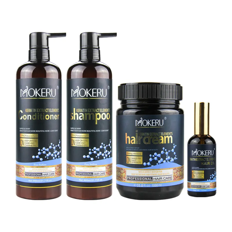 Shampooing et après-shampooing à l'huile d'argan à la kératine biologique de marque privée shampooing pour cheveux sans sulfate