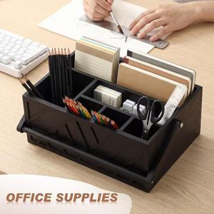 Wooden Cutlery <b>Box</b> With Dividers Large Capacity <b>Storage</b> Organizer For <b>Kitchen</b> Desktop Use - Product Image 2