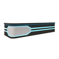 Comptoir de Réception de Style Industriel Moderne pour Bars Hôtels KTVs Cybercafés Clubs de Fitness – Meuble d'Accueil en Bois Billards E-Sports