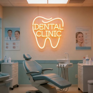 Enseigne néon LED personnalisée pour dentiste, motif dents souriantes, éclairage néon pour clinique dentaire, décoration murale - Product Image 2