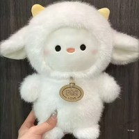 Hoogwaardig wit lamsvacht pluche zacht pluizig Kawaii geit knuffeldier duurzaam zacht knuffel speelgoed voor knuffelmaatje zacht pluche speelgoed