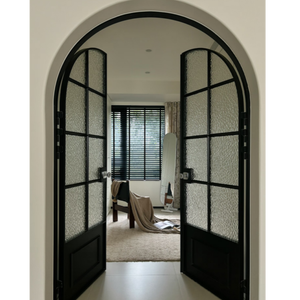 <span class=keywords><strong>Puerta</strong></span> <span class=keywords><strong>de</strong></span> Vidrio Abatible <span class=keywords><strong>de</strong></span> Diseño Arqueado con Marco <span class=keywords><strong>de</strong></span> Aleación <span class=keywords><strong>de</strong></span> Titanio para Interiores - Product Image 3