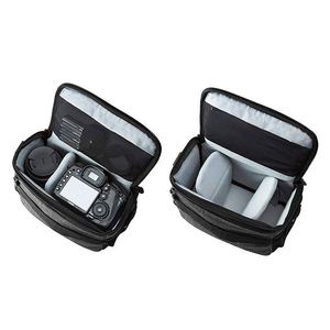 Sac à bandoulière compact pour appareil photo reflex numérique BSCI avec housse de pluie imperméable, gris - Product Image 5