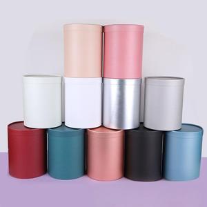 Recycled Materials UV Coated Hug Bucket Style Flower Packaging Box in Colored Pink Cardboard for <strong>Bouquet</strong> Gift <strong>Presentation</strong> - Product Image 2
