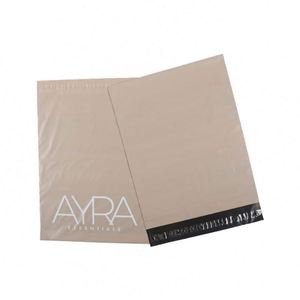 Bolsa de Envío Biodegradable Personalizada con Impresión Serigráfica, MOQ Bajo, Color Beige, para Envíos Express - Product Image 1