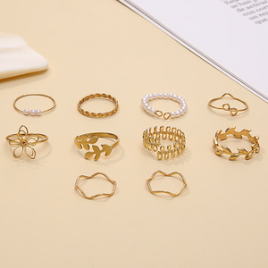 <span class=keywords><strong>Set</strong></span> di <span class=keywords><strong>Anelli</strong></span> in <span class=keywords><strong>Oro</strong></span> Italiano alla Moda per Donne Vendita all'Ingrosso N910156 - Product Image 4