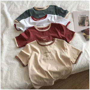 Tops de Verano para <span class=keywords><strong>Mujer</strong></span> Más Baratos Camiseta Ligera de 180g Estampada para <span class=keywords><strong>Mujer</strong></span> Venta <span class=keywords><strong>al</strong></span> <span class=keywords><strong>por</strong></span> <span class=keywords><strong>Mayor</strong></span> - Product Image 1