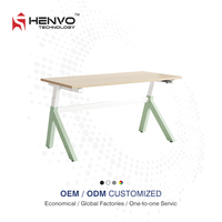 Bureau électrique ergonomique à double moteur, silencieux, en acier, contemporain, extensible, pour le travail assis-debout, idéal pour l'étude et le bureau