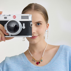 Collier en pierre naturelle en forme de cœur pour femmes, chaîne de perles, bijoux dorés, accessoire à porter au quotidien - Product Image 3
