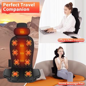 Nuevo Cojín de Masaje con Vibración y Calor 2026, <span class=keywords><strong>8</strong></span> <span class=keywords><strong>Motores</strong></span>, 5 Modos de Masaje, Niveles de Calor Ajustables, Masajeador de Espalda con Espuma Viscoelástica - Product Image 6