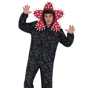 <span class=keywords><strong>Stranger</strong></span> <span class=keywords><strong>Things</strong></span> Venus Flytrap Pyjama thermique décontracté à capuche en flanelle corail pour Halloween, taille 3XL - Product Image 2