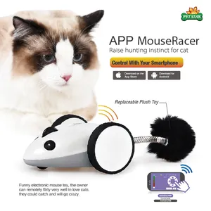 Petstar yeni akıllı interaktif komik elektronik Pet fareler APP uzaktan kumanda yarışçısı fare kedi oyuncak