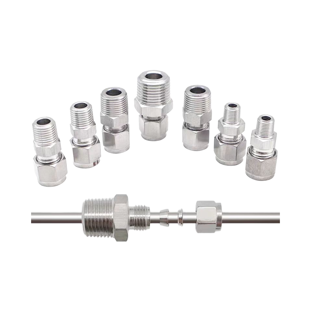 Factory Direct 6mm 8mm 10mm 12mm to 3/8'' NPT Stainless Steel Pipe Fitting NPT Connector SS304 Male Thread Adapter