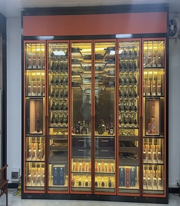Vinoteca de Acero Inoxidable con Temperatura Constante para Hotel y Restaurante, Exhibidor de Vino Tinto, Gabinete de Whisky con Vidrio, Modelo BK035 - Product Image 1
