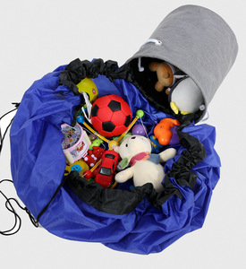 creative durable waterproof foldable toy clean-up storage bin box case bag organizer