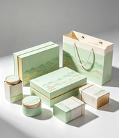 Emballage alimentaire recyclable, boîte en carton et sac de courses avec finition UV et estampage à chaud
