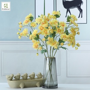 Fleur artificielle en soie <span class=keywords><strong>Dahlia</strong></span> haut de gamme à 5 têtes, <span class=keywords><strong>plante</strong></span> de simulation pour la décoration de la maison, des fêtes et du salon - Product Image 6