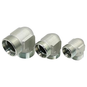 Conexión de Tubería en Codo de <span class=keywords><strong>Ángulo</strong></span> Recto Hidráulica 1C9/1D9, <span class=keywords><strong>Doble</strong></span> Cabezal, Funda de Cartucho, Férula Simple, Estándar DIN, Alta Presión, Zinc - Product Image 3