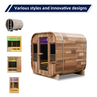 Sauna infrarouge moderne pour deux personnes en plein air, spectre infrarouge complet, sauna extérieur personnalisé, extérieur en aluminium, fabricant OEM
