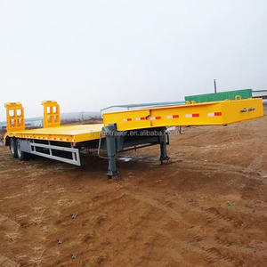 Remolque de Plataforma Jinqiao de Servicio Pesado, 1+3 Ejes, 60 Toneladas, Chasis de Plataforma, Barra de Tracción Completa, Remolque para Tractor Agrícola con Escalera - Product Image 2