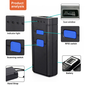 เครื่องอ่านบาร์โค้ดแบบพกพาขนาดเล็ก2D 1D เลเซอร์2.4GHz BT เครื่องสแกนบาร์โค้ดไร้สายสำหรับโลจิสติก - Product Image 2