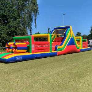 Parcours d'obstacles gonflable <span class=keywords><strong>de</strong></span> haute qualité et coloré, château gonflable, parcours d'obstacles extérieur pour location - Product Image 6