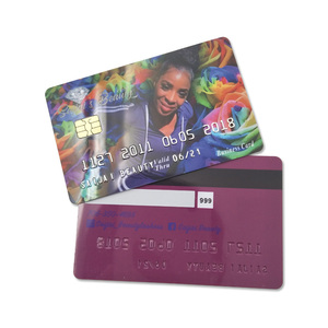 Customized printing real chip embossed number plastic business card like credit card - Product Image 4